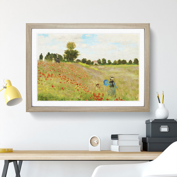 East Urban Home Poppy Field Vol By Claude Monet Picture Frame